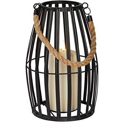 Lights4fun Lanterne Noire à Lattes en Métal de 29 cm avec Bougie TruGlow® LED Blanc Chaud Flamme Vacillante à Piles avec Minuterie Déco Jardin Extérieur et Intérieur - Publicité Lights4fun Lanterne Noire à Lattes en Métal de 29 cm avec Bougie TruGlow® LED Blanc Chaud Flamme Vacillante à Piles avec Minuterie Déco Jardin Extérieur et Intérieur - Publicité