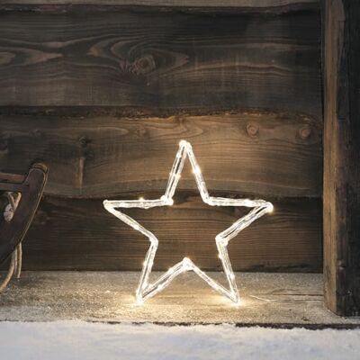 Lights4fun Étoile Lumineuse Autoportante de 30 cm en Acrylique à Piles avec Minuterie Déco de Noël pour Intérieur et Extérieur - Publicité Lights4fun Étoile Lumineuse Autoportante de 30 cm en Acrylique à Piles avec Minuterie Déco de Noël pour Intérieur et Extérieur - Publicité