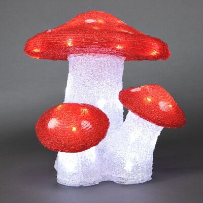 Champignons LED en acrylique Konstsmide - lot de 3 - éclairage de jardin - Publicité Champignons LED en acrylique Konstsmide - lot de 3 - éclairage de jardin - Publicité