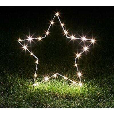 Lights4fun Etoile Déco Lumineuse de 54 cm de Hauteur à Piles avec LED Blanc Chaud pour Extérieur - Publicité Lights4fun Etoile Déco Lumineuse de 54 cm de Hauteur à Piles avec LED Blanc Chaud pour Extérieur - Publicité