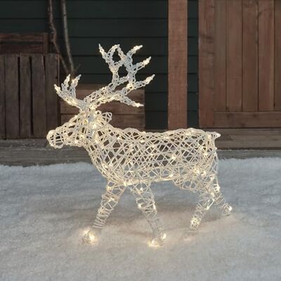 Lights4fun Figur de renne LED 3-en-1 éclairée 70 cm avec minuterie, éclairage de Noël pour l'intérieur et l'extérieur, fonctionnement sur batterie - Publicité Lights4fun Figur de renne LED 3-en-1 éclairée 70 cm avec minuterie, éclairage de Noël pour l'intérieur et l'extérieur, fonctionnement sur batterie - Publicité