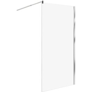 Beliani Paroi de Douche en Verre Trempé 100 x 190 cm Sans Porte Argenté Ahaus - Publicité Beliani Paroi de Douche en Verre Trempé 100 x 190 cm Sans Porte Argenté Ahaus - Publicité