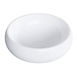 BERNSTEIN Vasque Lavabo Rond à poser Blanc mat Ø40x12cm Lave main fonte minérale + Bonde pop-up sans cache Design, Robuste & Durable NT8559 - Publicité BERNSTEIN Vasque Lavabo Rond à poser Blanc mat Ø40x12cm Lave main fonte minérale + Bonde pop-up sans cache Design, Robuste & Durable NT8559 - Publicité
