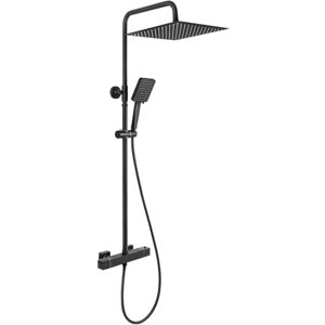 Auralum Colonne de Douche Thermostatique Noir Mat, Ensemble de Douche complet avec Ciel de Pluie 30cm et Douchette 6 Jets, Mitigeur de Salle de Bain Anti-Calcaire, Barre Réglable 88-124cm - Publicité Auralum Colonne de Douche Thermostatique Noir Mat, Ensemble de Douche complet avec Ciel de Pluie 30cm et Douchette 6 Jets, Mitigeur de Salle de Bain Anti-Calcaire, Barre Réglable 88-124cm - Publicité