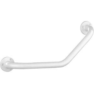 Delabie Barre d'appui PMR coudée inox 135° ECO D25 220x220 blanc 1550 - Publicité Delabie Barre d'appui PMR coudée inox 135° ECO D25 220x220 blanc 1550 - Publicité