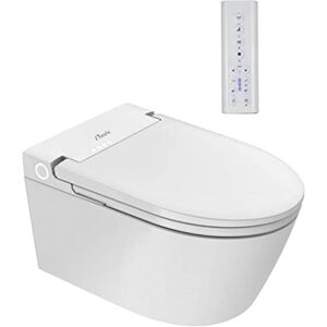 Nashi Toilette japonaise suspendue murale   Toilette avec bidet   Conception pour citerne encastrée   Lumière de nuit   Siège chauffant, eau chaude et séchage   WC japonais intelligent   EOS - Publicité