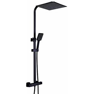 Futchoy Système Thermostatique avec Colonne de Douche Carrée 38 °C Douchette de Tête 12" Kit à Effet Pluie avec Douchette Multifonction sans Robinet - Publicité Futchoy Système Thermostatique avec Colonne de Douche Carrée 38 °C Douchette de Tête 12" Kit à Effet Pluie avec Douchette Multifonction sans Robinet - Publicité