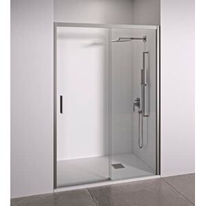 BELLOBATH Paroi de douche 2 panneaux dont 1 coulissant en niche Largeur réglable 155-160 cm Hauteur 195 cm Verre securit trempé anticalcaire 6 mm des deux côtés Profilés argent brillant - Publicité BELLOBATH Paroi de douche 2 panneaux dont 1 coulissant en niche Largeur réglable 155-160 cm Hauteur 195 cm Verre securit trempé anticalcaire 6 mm des deux côtés Profilés argent brillant - Publicité