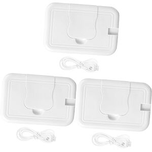 Abaodam 3 Pièces Chauffe-lingette Humide Pour Bébé Cadeaux De Douche De Bébé Pour Les Filles Distributeur De Bébé Porte-lingettes Humides Chauffage Portable Blanche Alliage D'aluminium - Publicité