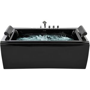 Beliani Baignoire Balnéo 170 cm en Acrylique Noir avec Lumière sous-marine à LED Montego - Publicité Beliani Baignoire Balnéo 170 cm en Acrylique Noir avec Lumière sous-marine à LED Montego - Publicité