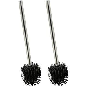 Relaxdays Brosse WC Silicone en Lot de 2, antibactérien, Effet Lotus, avec tête Amovible, Balai Toilette, Noir/argenté - Publicité Relaxdays Brosse WC Silicone en Lot de 2, antibactérien, Effet Lotus, avec tête Amovible, Balai Toilette, Noir/argenté - Publicité
