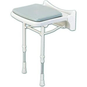 AKW Siège de Douche Relevable Assise Rembourée en Mousse 7 Points de Fixation Murale Invisibles Hauteur Réglable Garantie à Vie Supporte 158kg - Publicité AKW Siège de Douche Relevable Assise Rembourée en Mousse 7 Points de Fixation Murale Invisibles Hauteur Réglable Garantie à Vie Supporte 158kg - Publicité