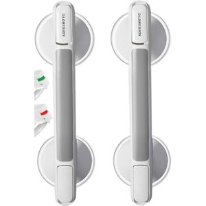 LORESJOY 2pcs Ventouse de Poignée Douche,Poignée Ventouse pour Salle de Bain,Barre d’Appui Murale avec Ventouse pour Salle de Bain/WC, Support jusqu'à 120 KG sans Perçage et Amovible - Publicité LORESJOY 2pcs Ventouse de Poignée Douche,Poignée Ventouse pour Salle de Bain,Barre d’Appui Murale avec Ventouse pour Salle de Bain/WC, Support jusqu'à 120 KG sans Perçage et Amovible - Publicité