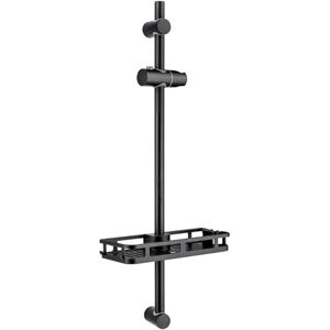 Auralum Barre de Douche Noire 70cm en Acier Inoxydable 201 Colonne de Douche Mural avec Étagère sans Perçage, Finition Anti-Rayures, Support Douchette Réglable 360°, Rail de Douche Moderne, Noir Mat - Publicité Auralum Barre de Douche Noire 70cm en Acier Inoxydable 201 Colonne de Douche Mural avec Étagère sans Perçage, Finition Anti-Rayures, Support Douchette Réglable 360°, Rail de Douche Moderne, Noir Mat - Publicité