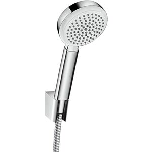 Hansgrohe Crometta 100 Ensemble support mural et douchette 1 jet avec flexible de douche 125 cm, blanc/chromé, 26664400 - Publicité