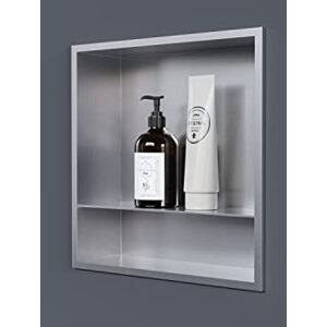 Bernstein Niche Murale Douche Chrome à Rebord 30x30x10cm Acier Inoxydable étagère encastrée Salle de Bain + 1 Tablette, Anti-Rouille, étanche, Installation Facile NT303010X - Publicité Bernstein Niche Murale Douche Chrome à Rebord 30x30x10cm Acier Inoxydable étagère encastrée Salle de Bain + 1 Tablette, Anti-Rouille, étanche, Installation Facile NT303010X - Publicité