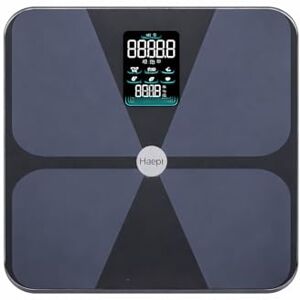 Haepi Pèse-Personne Connecté Bluetooth Analyse 15 Données (BMI, Graisse, Os, Muscle, Eau) Garantie 15 Ans Noir Verre Digital 180 kg Impédancemètre Connecté - Publicité Haepi Pèse-Personne Connecté Bluetooth Analyse 15 Données (BMI, Graisse, Os, Muscle, Eau) Garantie 15 Ans Noir Verre Digital 180 kg Impédancemètre Connecté - Publicité