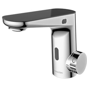 Bernstein Robinet Mitigeur Lavabo/Vasque capteur mouvement Laiton Chromé + verre ESG 14x18cm, Affichage température LED, Design Moderne + Cartouche céramique 3002S - Publicité Bernstein Robinet Mitigeur Lavabo/Vasque capteur mouvement Laiton Chromé + verre ESG 14x18cm, Affichage température LED, Design Moderne + Cartouche céramique 3002S - Publicité