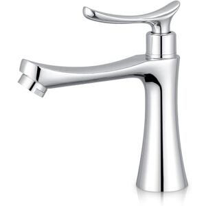 Bifordo Robinet mitigeur à levier unique pour toilettes d'invités avec un trou Montage sur pont Chrome poli - Publicité Bifordo Robinet mitigeur à levier unique pour toilettes d'invités avec un trou Montage sur pont Chrome poli - Publicité