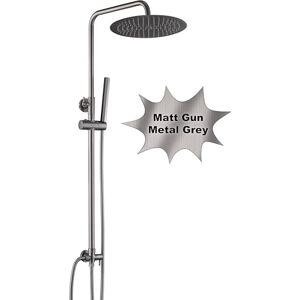 Görbach Colonne de Douche Hydromassage Acier inoxydable Système de Douche san Robinetterie, Ensemble de douche Pluie Réglable en Hauteur avec Douchette et Douche de Tête D30cm Gris gunmetal brossé - Publicité Görbach Colonne de Douche Hydromassage Acier inoxydable Système de Douche san Robinetterie, Ensemble de douche Pluie Réglable en Hauteur avec Douchette et Douche de Tête D30cm Gris gunmetal brossé - Publicité