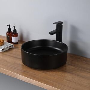 Dileci Vasque à Poser Ronde en Céramique Noire Mate Lavabo Design Épuré et Élégant pour Salle de Bain Style Contemporain et Durable Finition Luxe et Intemporelle - Publicité Dileci Vasque à Poser Ronde en Céramique Noire Mate Lavabo Design Épuré et Élégant pour Salle de Bain Style Contemporain et Durable Finition Luxe et Intemporelle - Publicité