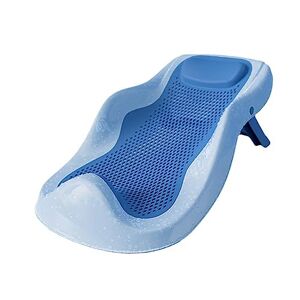 Spacnana Support de Bain pour bébé Support de Bain Pliable pour bébé Siège de Douche Ergonomique Antidérapant pour bébé (Bleu) - Publicité