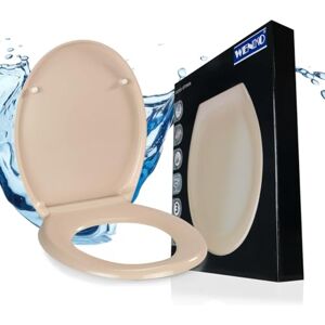 WENKO Abattant WC Premium Ottana Beige Easy-Close Couvercle de WC antibactérien, abaissement Automatique, Fixation Fix-Clip hygiénique en Acier INOX, Duroplast, 37.5 x 44.5 cm, Beige - Publicité WENKO Abattant WC Premium Ottana Beige Easy-Close Couvercle de WC antibactérien, abaissement Automatique, Fixation Fix-Clip hygiénique en Acier INOX, Duroplast, 37.5 x 44.5 cm, Beige - Publicité