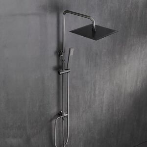 Görbach Colonne de Douche en Acier inoxydable sans Robinetterie, Barre de Douche Réglable en Hauteur, Ensemble Douche avec Douchette et Pommeau de Pluie 25 x 25cm Gris gunmetal brossé - Publicité Görbach Colonne de Douche en Acier inoxydable sans Robinetterie, Barre de Douche Réglable en Hauteur, Ensemble Douche avec Douchette et Pommeau de Pluie 25 x 25cm Gris gunmetal brossé - Publicité