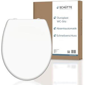 Couvercle WC blanc Schütte - Plastique - Fermeture douce - Détachement rapide - Publicité Couvercle WC blanc Schütte - Plastique - Fermeture douce - Détachement rapide - Publicité