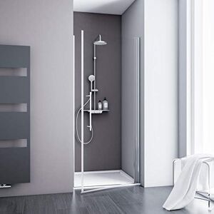 Schulte porte de douche pivotante 60 x 192 cm en niche, aspect chromé, mécanisme autolevant, montage gauche droite, verre de sécurité 5 mm antical, réglage 57.8-60.4, largeur d'accès 49.5 cm - Publicité Schulte porte de douche pivotante 60 x 192 cm en niche, aspect chromé, mécanisme autolevant, montage gauche droite, verre de sécurité 5 mm antical, réglage 57.8-60.4, largeur d'accès 49.5 cm - Publicité
