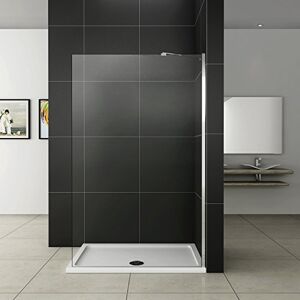 AICA Paroi de douche 140x200 cm,paroi de douche à l'italienne 10mm verre securit et anticalcaire avec barre de fixation extensible - Publicité AICA Paroi de douche 140x200 cm,paroi de douche à l'italienne 10mm verre securit et anticalcaire avec barre de fixation extensible - Publicité