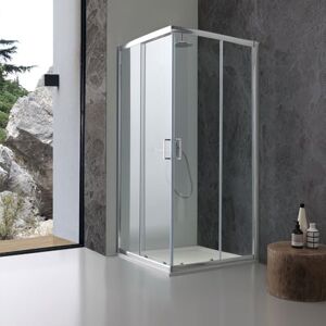 Kiamami Valentina Cabine de douche carrée avec verre transparent 90x90 cm Giada - Publicité Kiamami Valentina Cabine de douche carrée avec verre transparent 90x90 cm Giada - Publicité