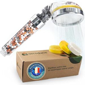 aecodune Pommeau Douche XL Vitamine C Premium avec Filtre Eau DEVENEZ SUBLIME Douchette Anti Calcaire, Élimine 99% Chlore & plus Beauté & Pureté Filtre à Eau Eco avec Senteurs & Pression - Publicité aecodune Pommeau Douche XL Vitamine C Premium avec Filtre Eau DEVENEZ SUBLIME Douchette Anti Calcaire, Élimine 99% Chlore & plus Beauté & Pureté Filtre à Eau Eco avec Senteurs & Pression - Publicité