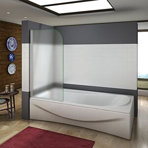 AICA Pare baignoire 80x140cm en verre anticalcaire et sablé pivotant à 180° pare-baignoire simple - Publicité AICA Pare baignoire 80x140cm en verre anticalcaire et sablé pivotant à 180° pare-baignoire simple - Publicité