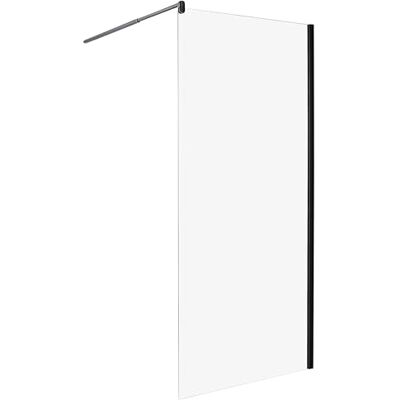 Beliani Paroi de Douche en Verre Trempé 90 x 190 cm Sans Porte Noir Ahaus - Publicité Beliani Paroi de Douche en Verre Trempé 90 x 190 cm Sans Porte Noir Ahaus - Publicité