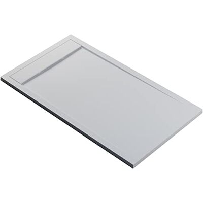 Bernstein Receveur de douche rectangulaire Blanc Mat 160x90x4,5cm Bac douche Fonte minérale antidérapant + Pente & Couvercle, Résistant & Durable NEW YORK - Publicité Bernstein Receveur de douche rectangulaire Blanc Mat 160x90x4,5cm Bac douche Fonte minérale antidérapant + Pente & Couvercle, Résistant & Durable NEW YORK - Publicité