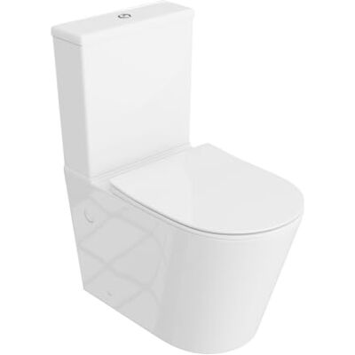 lavita Toilettes individuelles avec chambre de chasse intégrée ANTON BLANC Kit complet abattant wc avec fonction abaissement, WC céramique Rimless, système de rinçage TORNADO - Publicité lavita Toilettes individuelles avec chambre de chasse intégrée ANTON BLANC Kit complet abattant wc avec fonction abaissement, WC céramique Rimless, système de rinçage TORNADO - Publicité