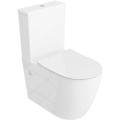 lavita WC Sur Pied Monobloc Avec Réservoir de Chasse Intégré Runson White Kit Complet Couvercle Avec Système d'Abaissement Automatique Céramique Sans Bord Cuvette Système - Publicité lavita WC Sur Pied Monobloc Avec Réservoir de Chasse Intégré Runson White Kit Complet Couvercle Avec Système d'Abaissement Automatique Céramique Sans Bord Cuvette Système - Publicité