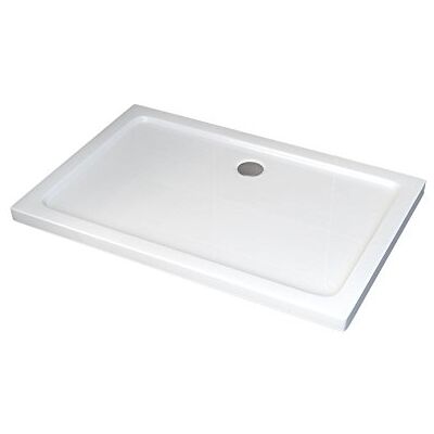 Bernstein Receveur de douche Rectangulaire Blanc 80x120x5cm Bac à douche Acrylique + Bonde chrome, Drain & Rebords - Publicité Bernstein Receveur de douche Rectangulaire Blanc 80x120x5cm Bac à douche Acrylique + Bonde chrome, Drain & Rebords - Publicité