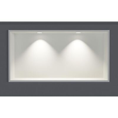 Bernstein Niche murale douche à rebord Blanche 30x60x10cm acier inoxydable étagère encastrée salle de bain + 2 Spots LED Blanc mat, Anti-rouille, étanche, installation facile NT306010X - Publicité Bernstein Niche murale douche à rebord Blanche 30x60x10cm acier inoxydable étagère encastrée salle de bain + 2 Spots LED Blanc mat, Anti-rouille, étanche, installation facile NT306010X - Publicité