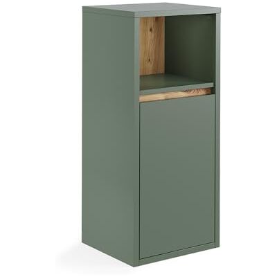 Vicco Midischrank Viola, Vert/Artisan, 33x80cm avec porte et étagère ouverte, pour montage mural avec espaces de rangement ouverts et fermés - Publicité Vicco Midischrank Viola, Vert/Artisan, 33x80cm avec porte et étagère ouverte, pour montage mural avec espaces de rangement ouverts et fermés - Publicité