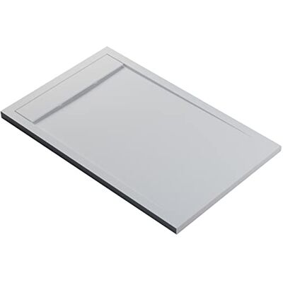 Bernstein Receveur de douche rectangulaire Blanc Mat 140x90x4,5cm Bac douche Fonte minérale antidérapant + Pente & Couvercle, Résistant & Durable NEW YORK - Publicité Bernstein Receveur de douche rectangulaire Blanc Mat 140x90x4,5cm Bac douche Fonte minérale antidérapant + Pente & Couvercle, Résistant & Durable NEW YORK - Publicité