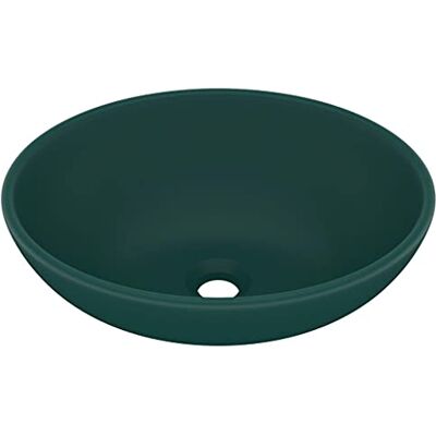 Lavabo de Luxe Ovale Vert Foncé 40x33 cm Céramique - Lavabo - Publicité Lavabo de Luxe Ovale Vert Foncé 40x33 cm Céramique - Lavabo - Publicité