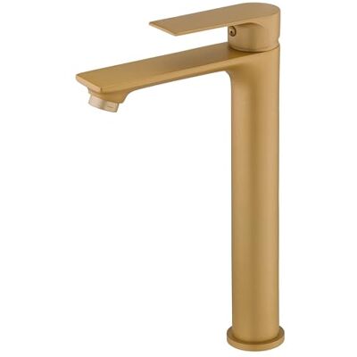 Robinet Eurosanit Nytia - Bec Haut en Laiton - Finition Dorée - Mitigeur Lavabo - Publicité Robinet Eurosanit Nytia - Bec Haut en Laiton - Finition Dorée - Mitigeur Lavabo - Publicité