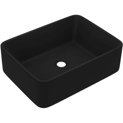 vidaXL Lavabo de luxe Noir mat 41x30x12 cm Céramique - Publicité vidaXL Lavabo de luxe Noir mat 41x30x12 cm Céramique - Publicité