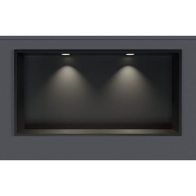 Bernstein Niche murale douche à rebord Noire 20x60x10cm acier inoxydable étagère encastrée salle de bain + 2 Spots LED Noir mat, Anti-rouille, étanche, installation facile NT206010 - Publicité Bernstein Niche murale douche à rebord Noire 20x60x10cm acier inoxydable étagère encastrée salle de bain + 2 Spots LED Noir mat, Anti-rouille, étanche, installation facile NT206010 - Publicité