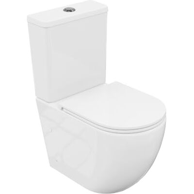 lavita Tivo 3.0 WC à Poser Sans Bride avec Abattant Frein de Chute, Sortie universelle, Céramique Sanitaire - Publicité lavita Tivo 3.0 WC à Poser Sans Bride avec Abattant Frein de Chute, Sortie universelle, Céramique Sanitaire - Publicité