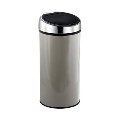 MSV Poubelle Touch de Cuisine INOX Capacité 30L Système d'Ouverture Silencieux Ø 29 x 64 cm Finition Taupe Brillant Idéale pour Cuisine Moderne - Publicité MSV Poubelle Touch de Cuisine INOX Capacité 30L Système d'Ouverture Silencieux Ø 29 x 64 cm Finition Taupe Brillant Idéale pour Cuisine Moderne - Publicité