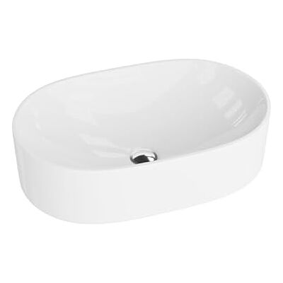 lavita Lavabo à poser Alto Vasque ovale sans trop-plein et trou de robinet, en porcelaine de qualité supérieure, moderne en céramique, 52,5 x 32,5 x 14 cm, blanc brillant - Publicité lavita Lavabo à poser Alto Vasque ovale sans trop-plein et trou de robinet, en porcelaine de qualité supérieure, moderne en céramique, 52,5 x 32,5 x 14 cm, blanc brillant - Publicité