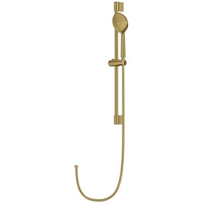 lavita Orion Ensemble de douche avec barre en or brossé et pommeau de douche avec tuyau et support - Publicité lavita Orion Ensemble de douche avec barre en or brossé et pommeau de douche avec tuyau et support - Publicité